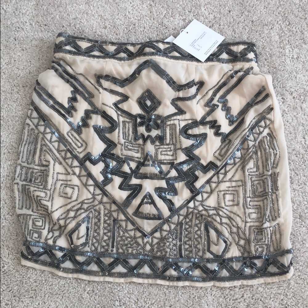 Missguided beaded mini skirt